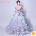 Alibaba Suzhou Very Sexy Appliqued Long Cinderella Ball Gown Evening Dress 2017